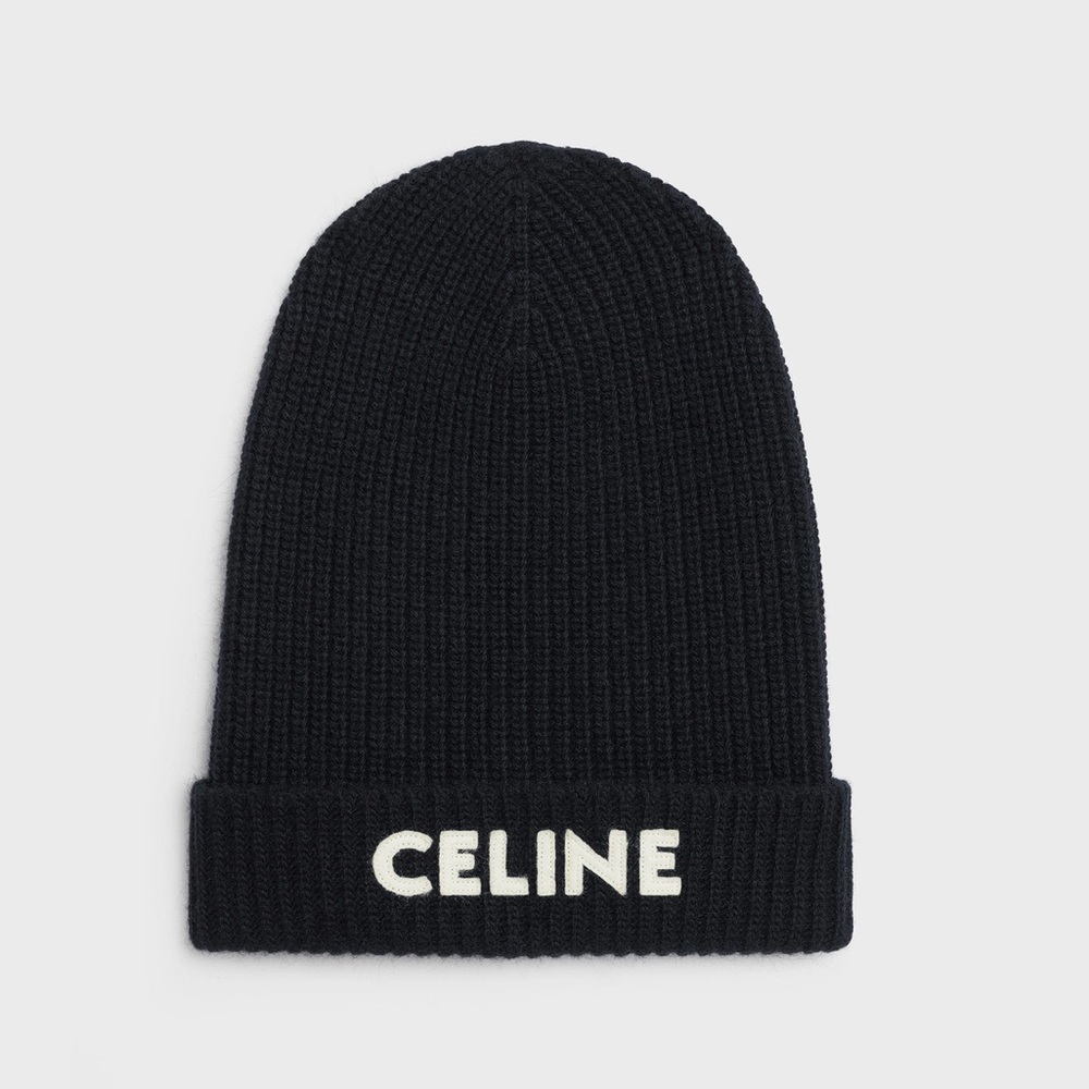 Celine Beanie in Ribbed Wool